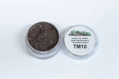 Opravný tmel pro zakrývání děr v kolejových pražcích, hnědá 3, 15g