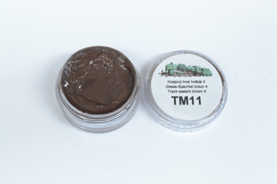 Opravný tmel pro zakrývání děr v kolejových pražcích, hnědá 4, 15g